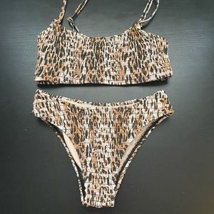 Cheetah print bikini set. Mosman brand.